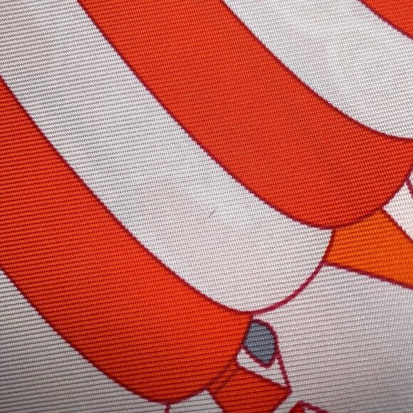 HERMES Orange Silk Scarf - Picture 3 of 7